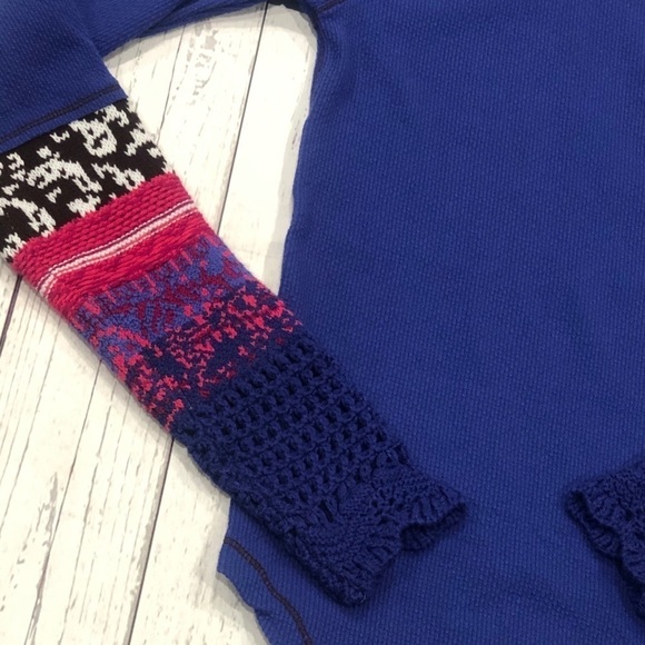 FREE PEOPLE Thermal In The Mix Cuff Top Size XS - Picture 2 of 8